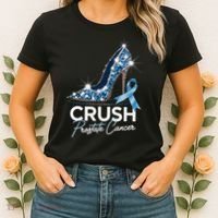 Crush Prostate Cancer Awareness Light Blue Ribbon High Women's T-Shirt thumb 2