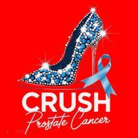 Crush Prostate Cancer Awareness Light Blue Ribbon High Santa Hat thumb 1