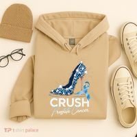 Crush Prostate Cancer Awareness Light Blue Ribbon High Hoodie thumb 4