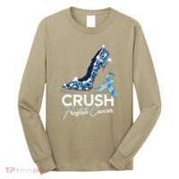 Crush Prostate Cancer Awareness Light Blue Ribbon High Long Sleeve Shirt thumb 0