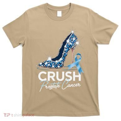 Crush Prostate Cancer Awareness Light Blue Ribbon High T-Shirt