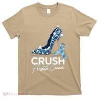 Crush Prostate Cancer Awareness Light Blue Ribbon High T-Shirt thumb 0