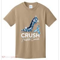 Crush Prostate Cancer Awareness Light Blue Ribbon High Kids T-Shirt thumb 0