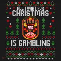 Christmas Poker Casino Gambling Las Vegas Ugly Xmas Sweater Great Gift Women's Hoodie thumb 2