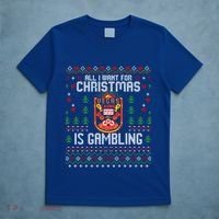 Christmas Poker Casino Gambling Las Vegas Ugly Xmas Sweater Great Gift T-Shirt thumb 5