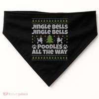Christmas Poodle Cool Gift USA-Made Doggie Bandana thumb 0