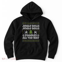 Christmas Poodle Cool Gift Hoodie thumb 0