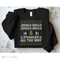 Christmas Poodle Cool Gift Sweatshirt thumb 2