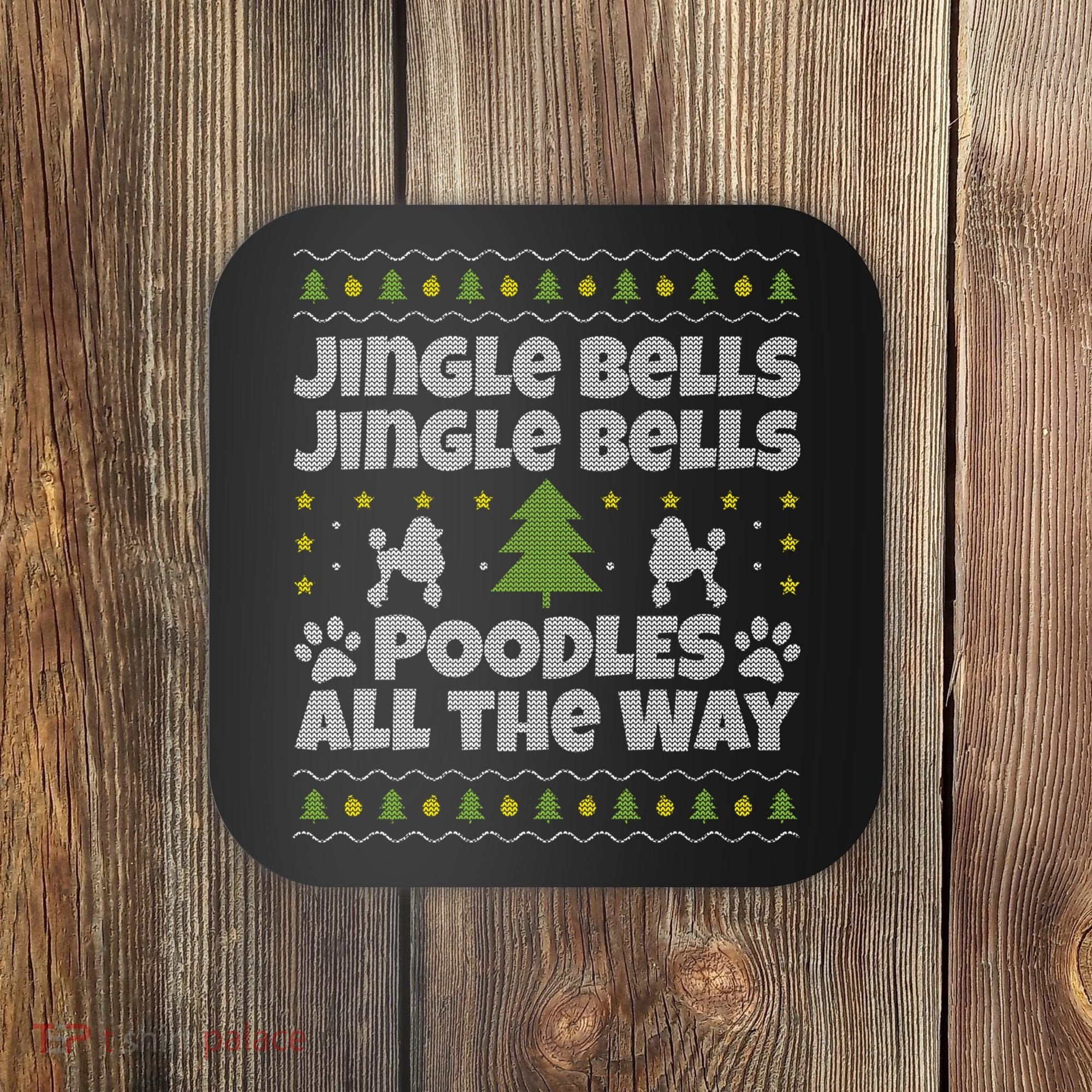 Christmas Poodle Cool Gift Coaster