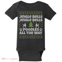 Christmas Poodle Cool Gift Baby Bodysuit thumb 0