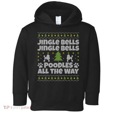 Christmas Poodle Cool Gift Toddler Hoodie