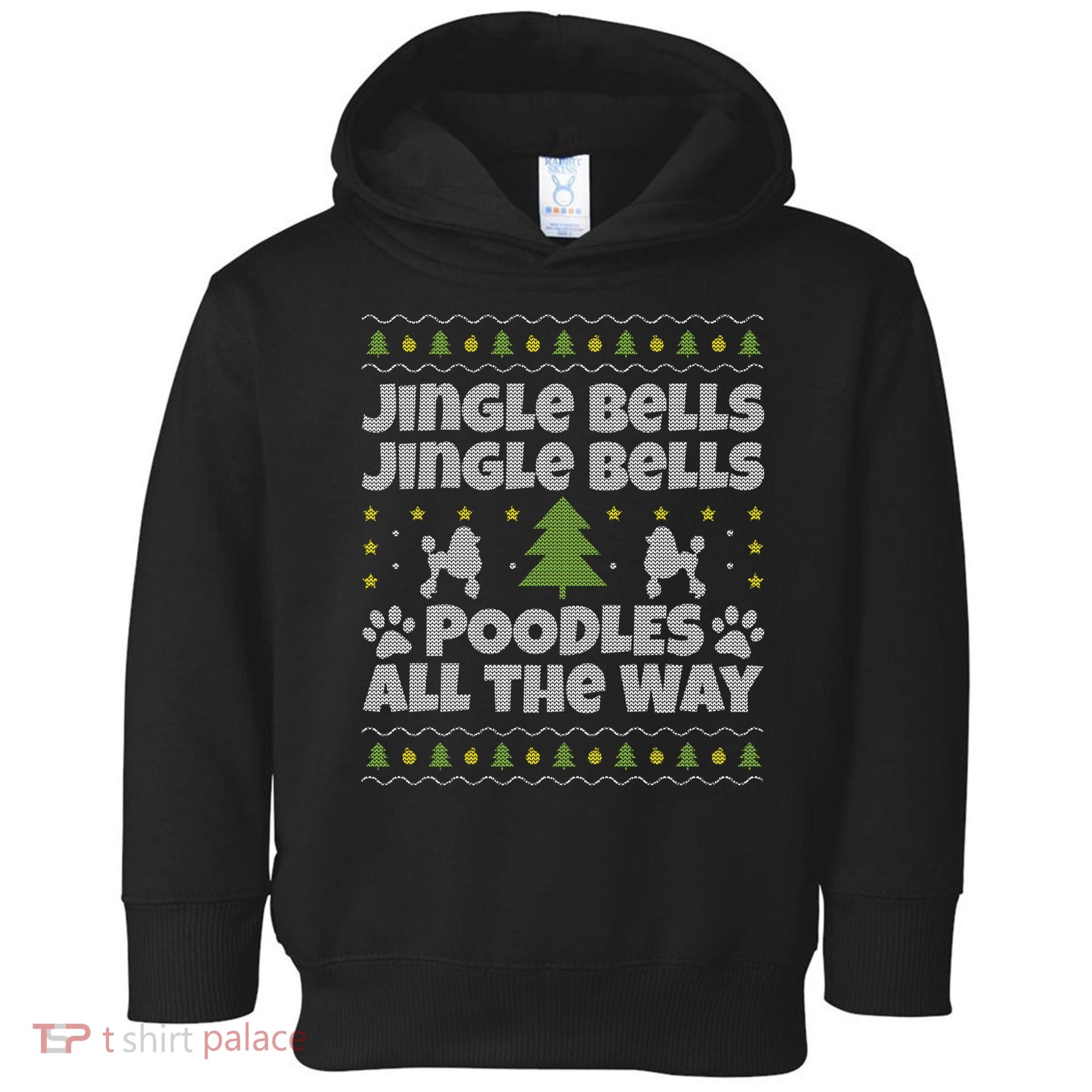 Christmas Poodle Cool Gift Toddler Hoodie