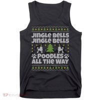 Christmas Poodle Cool Gift Tank Top thumb 0