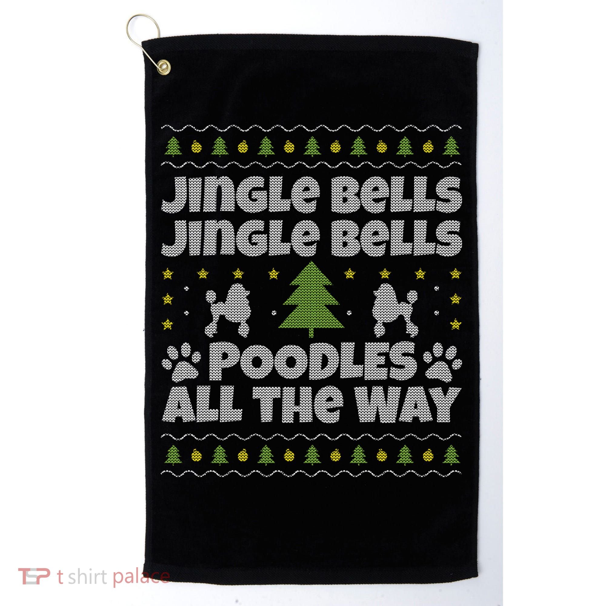 Christmas Poodle Cool Gift Golf Towel