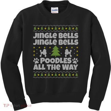 Christmas Poodle Cool Gift Kids Sweatshirt