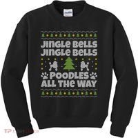 Christmas Poodle Cool Gift Kids Sweatshirt thumb 0