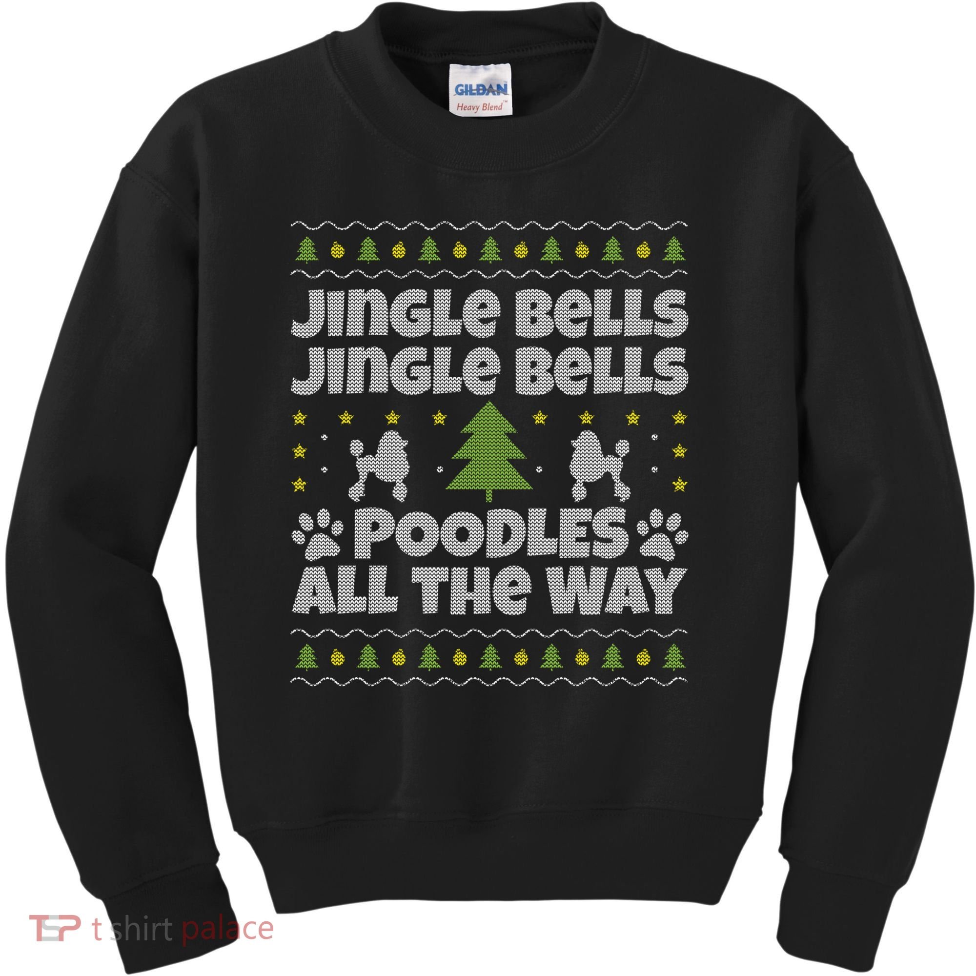 Christmas Poodle Cool Gift Kids Sweatshirt