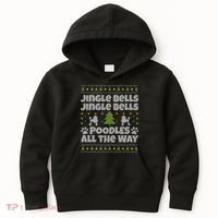 Christmas Poodle Cool Gift Kids Hoodie thumb 0