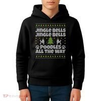 Christmas Poodle Cool Gift Kids Hoodie thumb 4