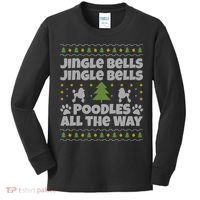 Christmas Poodle Cool Gift Kids Long Sleeve Shirt thumb 0