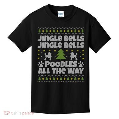 Christmas Poodle Cool Gift Kids T-Shirt