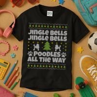 Christmas Poodle Cool Gift Kids T-Shirt thumb 3