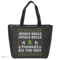 Christmas Poodle Cool Gift Tote Bag thumb 0