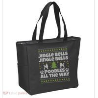 Christmas Poodle Cool Gift Tote Bag thumb 2