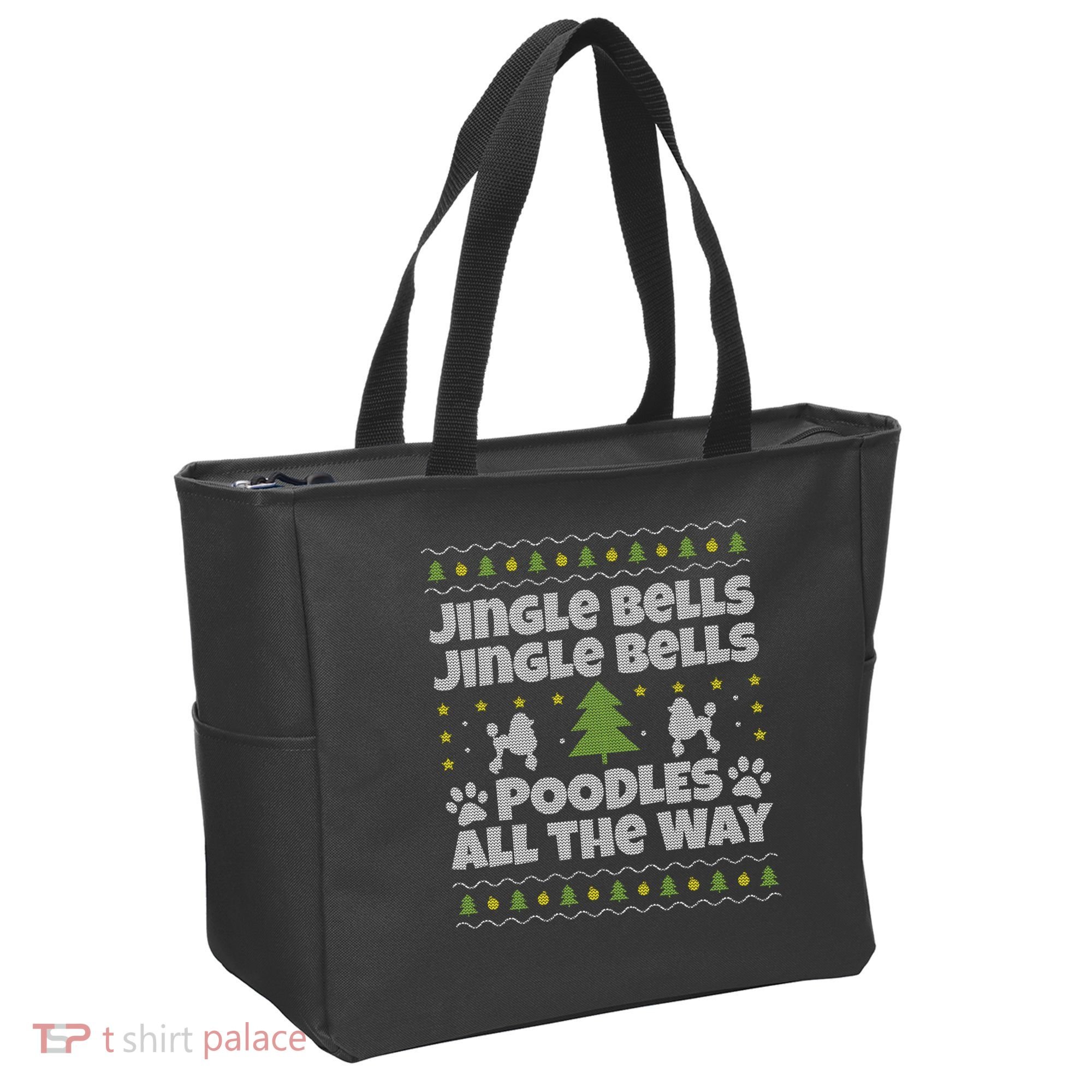 Christmas Poodle Cool Gift Tote Bag