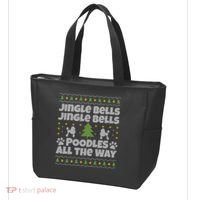 Christmas Poodle Cool Gift Tote Bag thumb 3