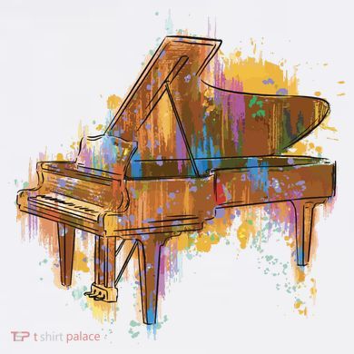 Colorful Piano Comfort Colors Garment-Dyed Hooded Sweatshirt