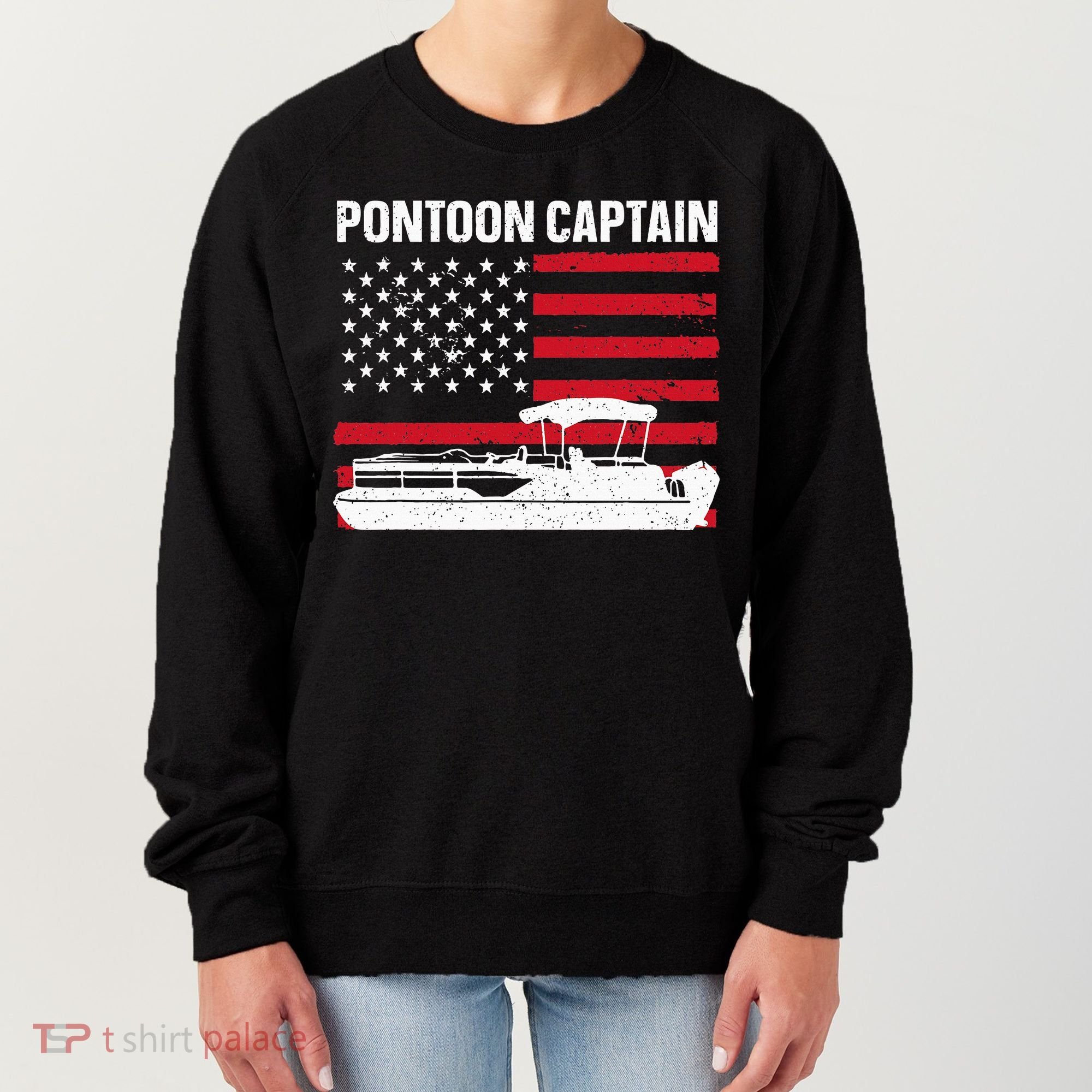 Cool Pontoon Captain Art Pontoon Boat Captain Women's Sweatshirt