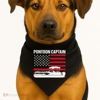 Cool Pontoon Captain Art Pontoon Boat Captain USA-Made Doggie Bandana thumb 1