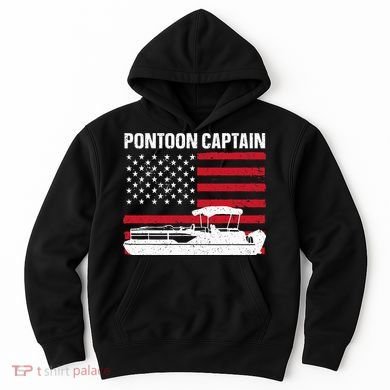 Cool Pontoon Captain Art Pontoon Boat Captain Hoodie