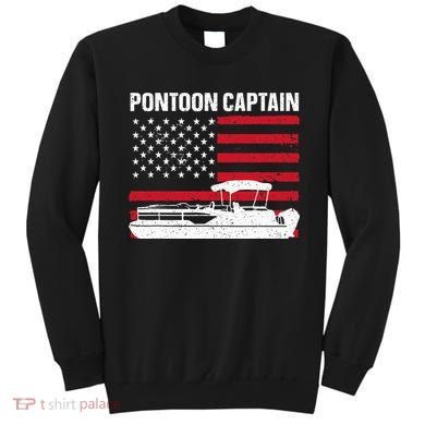 Cool Pontoon Captain Art Pontoon Boat Captain Sweatshirt