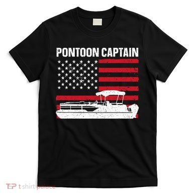 Cool Pontoon Captain Art Pontoon Boat Captain T-Shirt