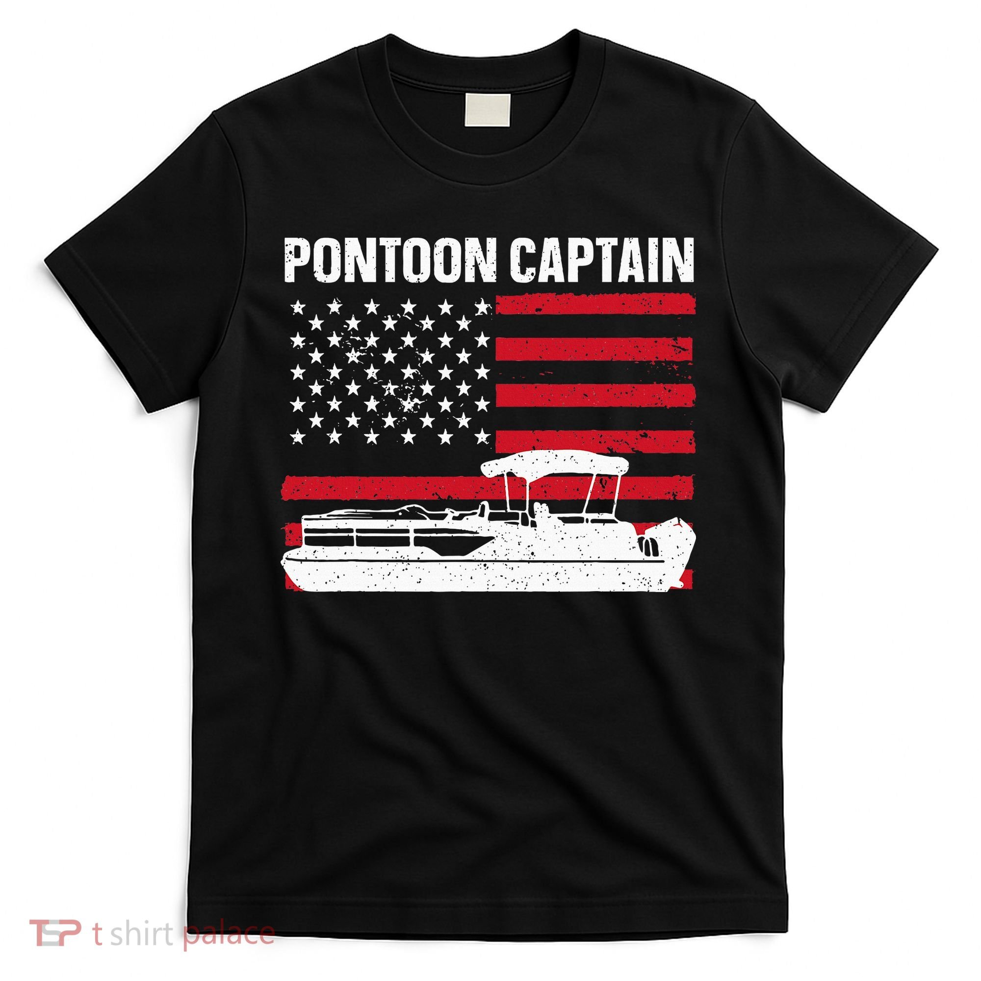 Cool Pontoon Captain Art Pontoon Boat Captain T-Shirt