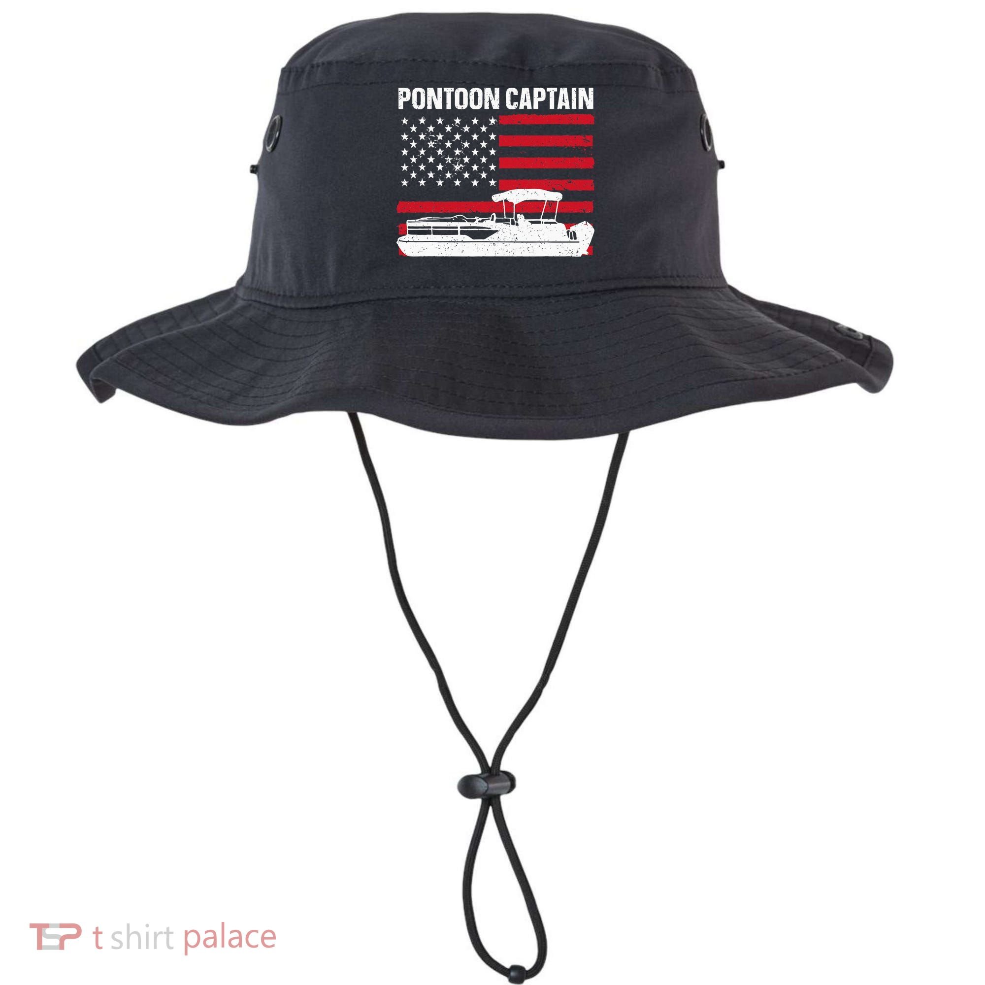 Cool Pontoon Captain Art Pontoon Boat Captain Bucket Hat