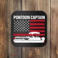 Cool Pontoon Captain Art Pontoon Boat Captain Coaster thumb 0