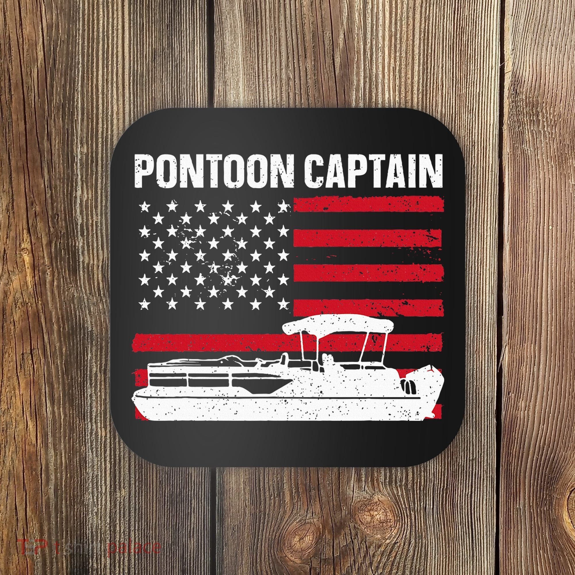 Cool Pontoon Captain Art Pontoon Boat Captain Coaster