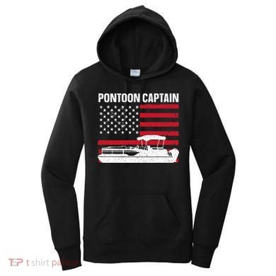 Cool Pontoon Captain Art Pontoon Boat Captain Women's Hoodie