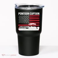 Cool Pontoon Captain Art Pontoon Boat Captain Tumbler thumb 0