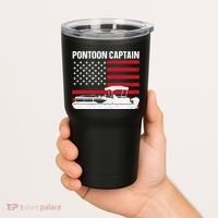Cool Pontoon Captain Art Pontoon Boat Captain Tumbler thumb 2