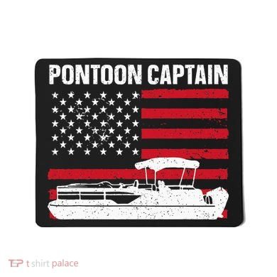 Cool Pontoon Captain Art Pontoon Boat Captain Mousepad