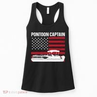 Cool Pontoon Captain Art Pontoon Boat Captain Women's Tank Top thumb 0