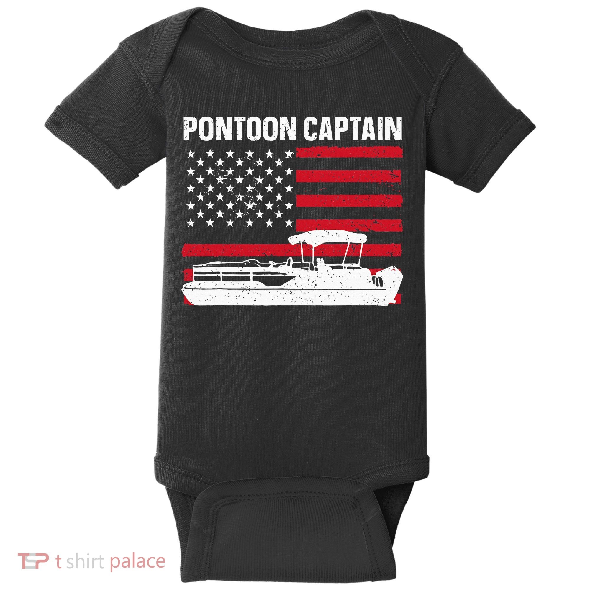 Cool Pontoon Captain Art Pontoon Boat Captain Baby Bodysuit