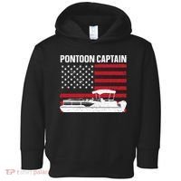 Cool Pontoon Captain Art Pontoon Boat Captain Toddler Hoodie thumb 0