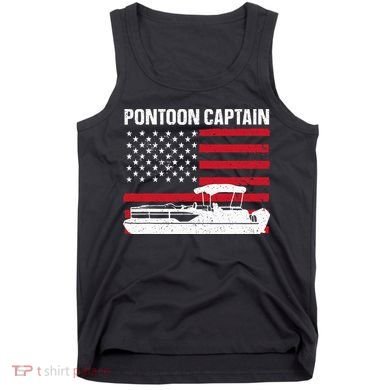 Cool Pontoon Captain Art Pontoon Boat Captain Tank Top
