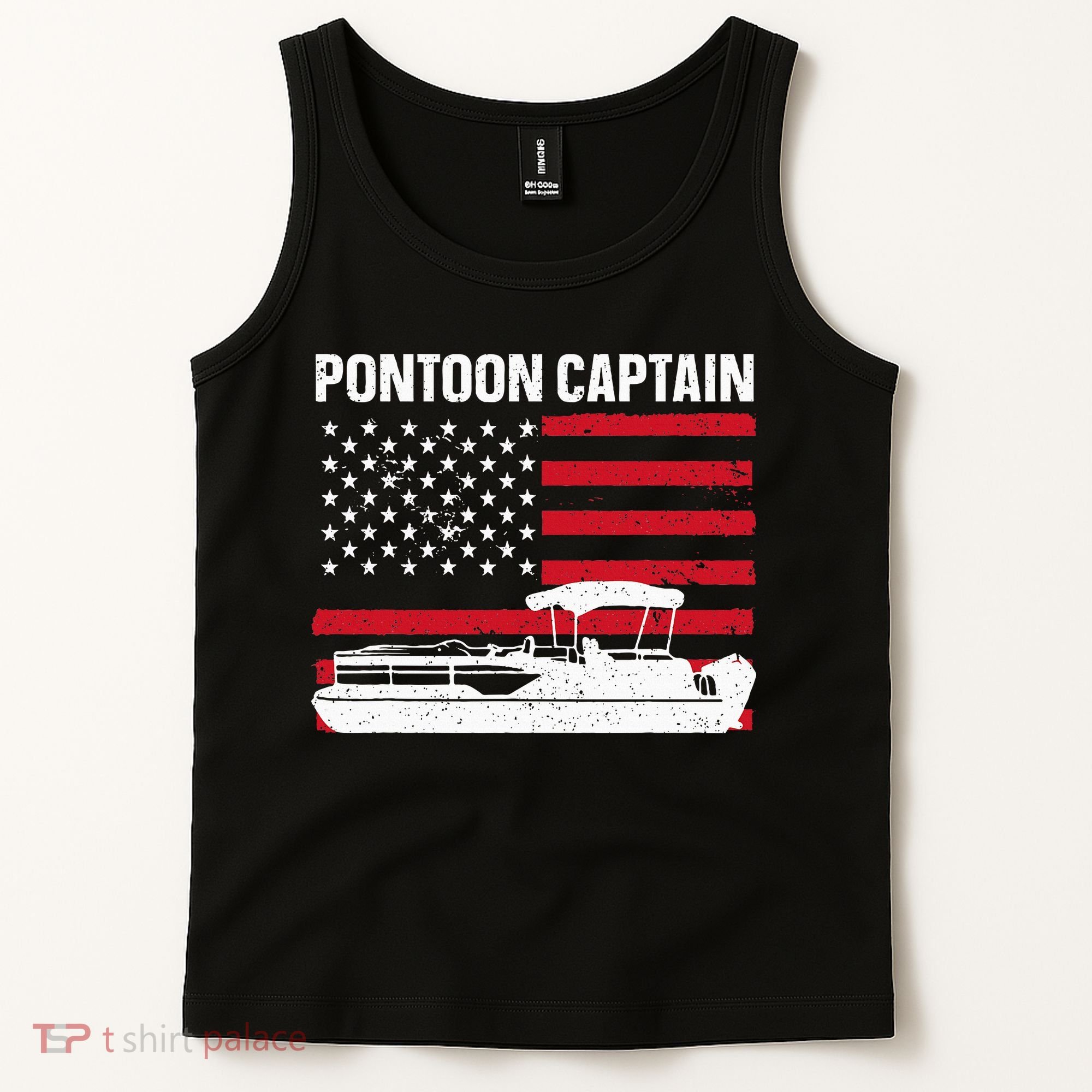 Cool Pontoon Captain Art Pontoon Boat Captain Tank Top