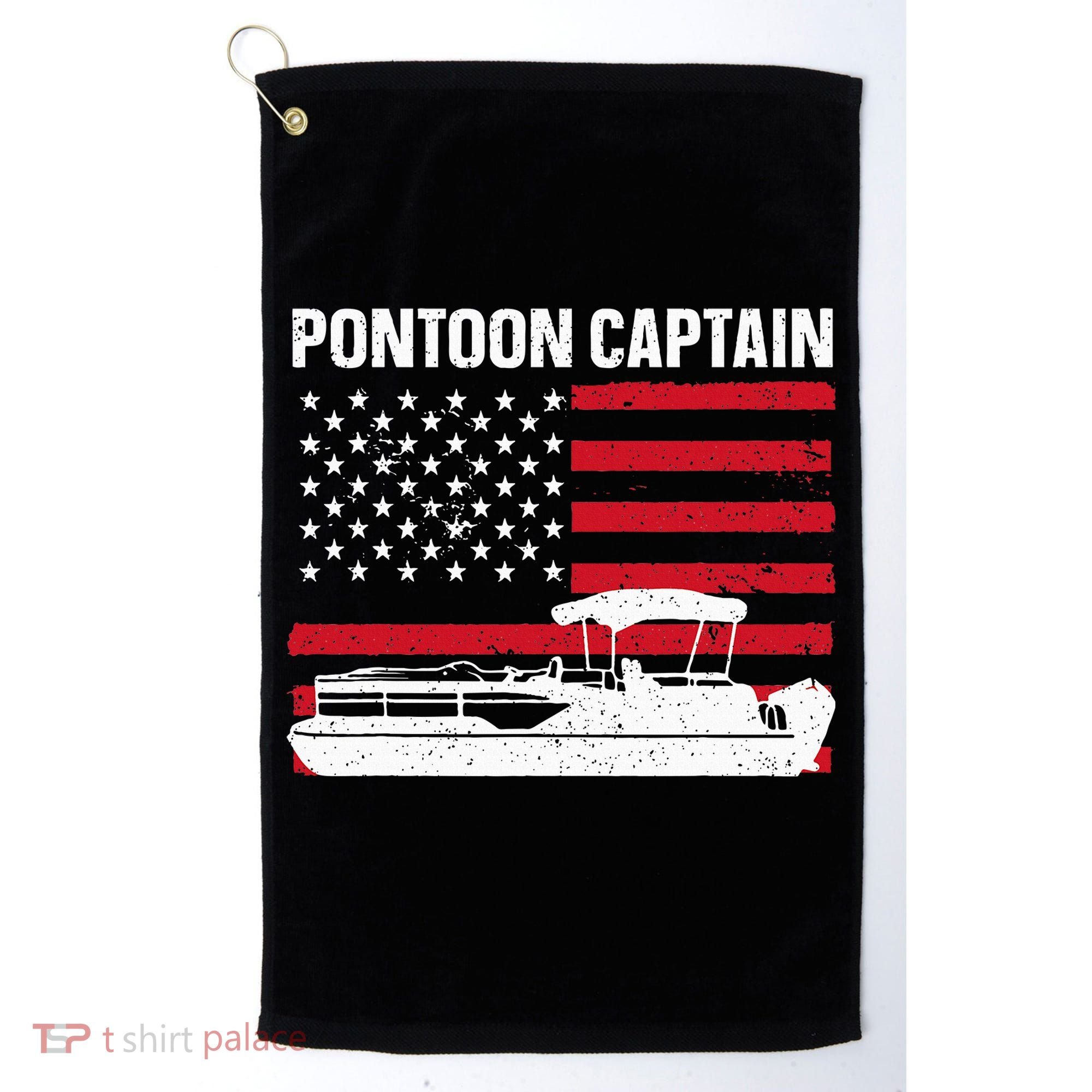 Cool Pontoon Captain Art Pontoon Boat Captain Golf Towel